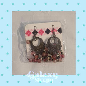 Grandes con colgantes rosas